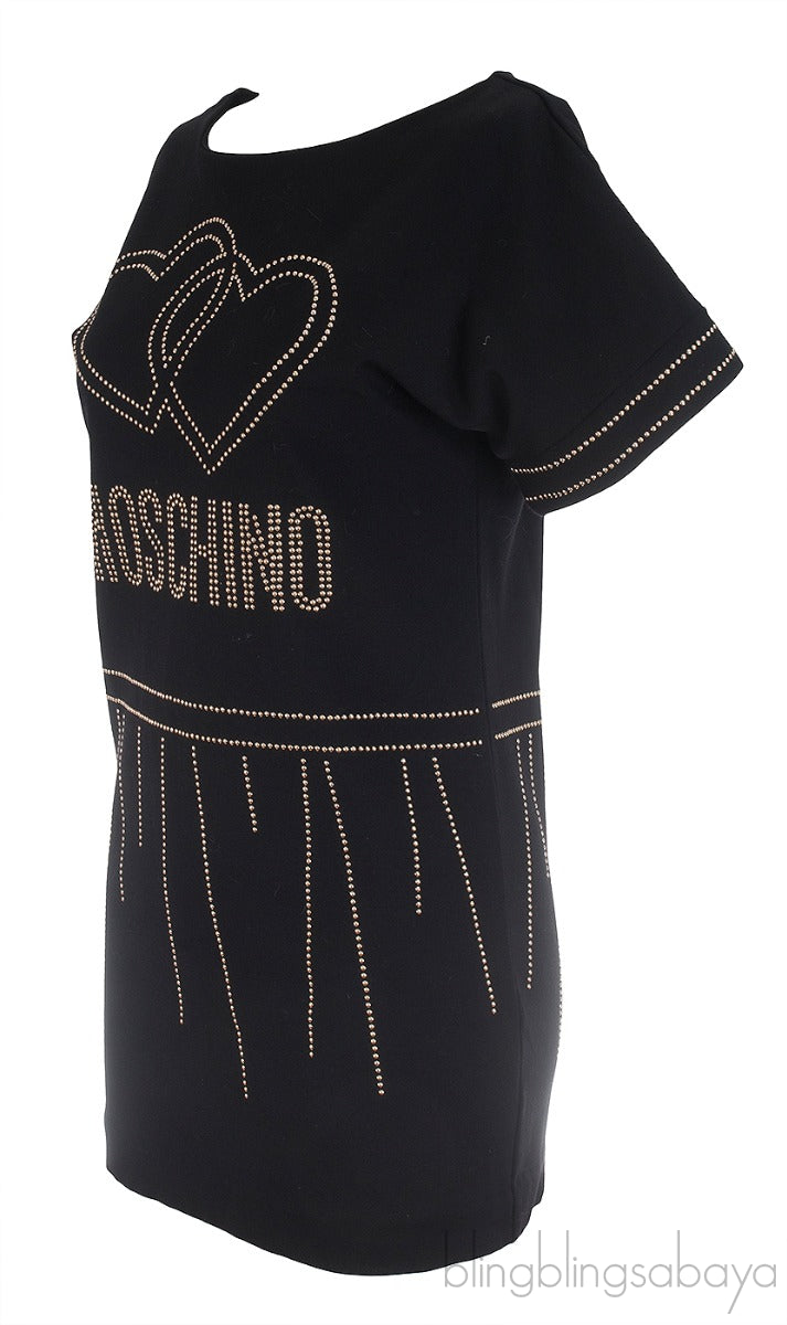 Double Heart Black Dress