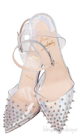 Spikoo Silver PVC High Heels