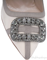 Bi-color Beige Pointed Toe Pump