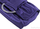 Blue Violet Satin Clutch