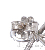 Sterling Silver Bow Earrings