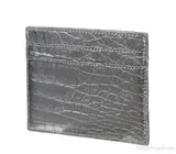Silver Crocodile Card Holder