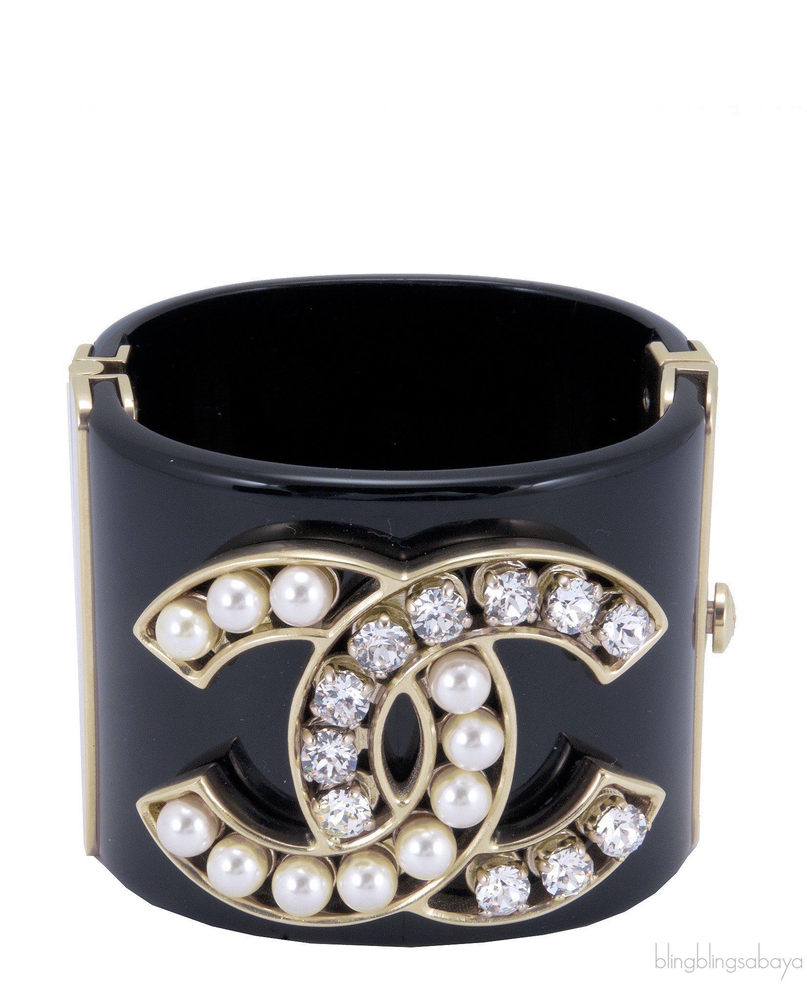 CC Pearl Crystal Black Cuff Manchette