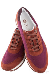 Cashmere & Suede Bi-color Sneakers