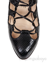 Black Python Bloody Mary Pumps