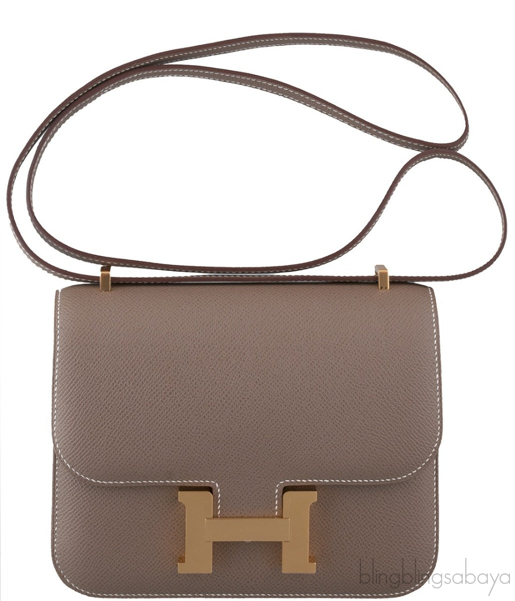 Constance III Mini Epsom Etoupe GHW
