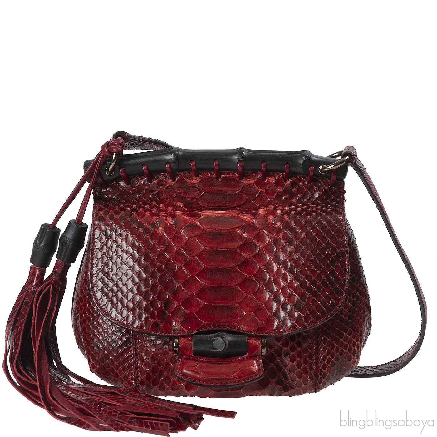 Gucci Red Python Nouveou Mini Shoulder Bag