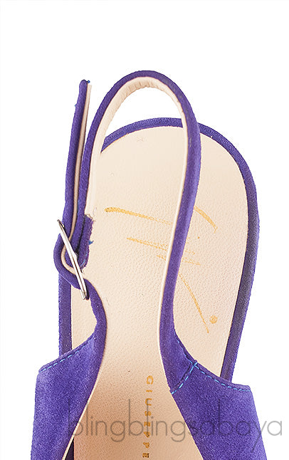 Purple Suede Slingback Pump