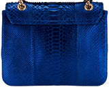 Blue Python Square Shoulder Bag