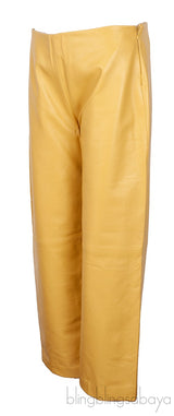 Yellow Leather Trouser