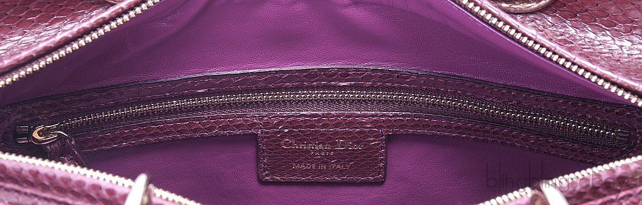 Lady Dior Tricolor Python Ltd. Ed.