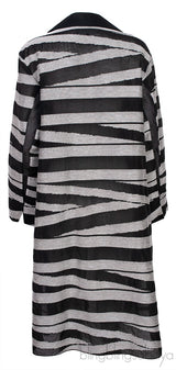Black & Silver Open Coat