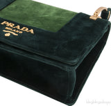 Patina Velvet Bi-color Shoulder Bag