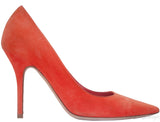 Christian Dior Orange Suede Pointed Heels