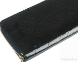 Dark Green Monogram Zip Wallet