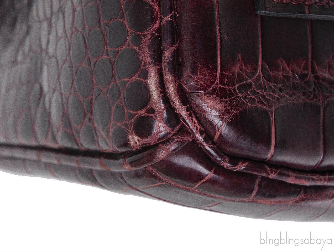 Birkin 35 Prune Crocodile Porosus GHW