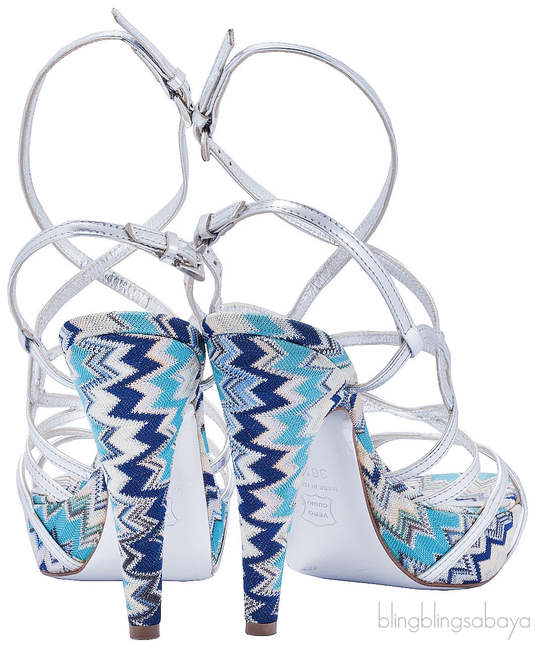 Silver Strappy Sandals