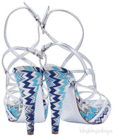Silver Strappy Sandals