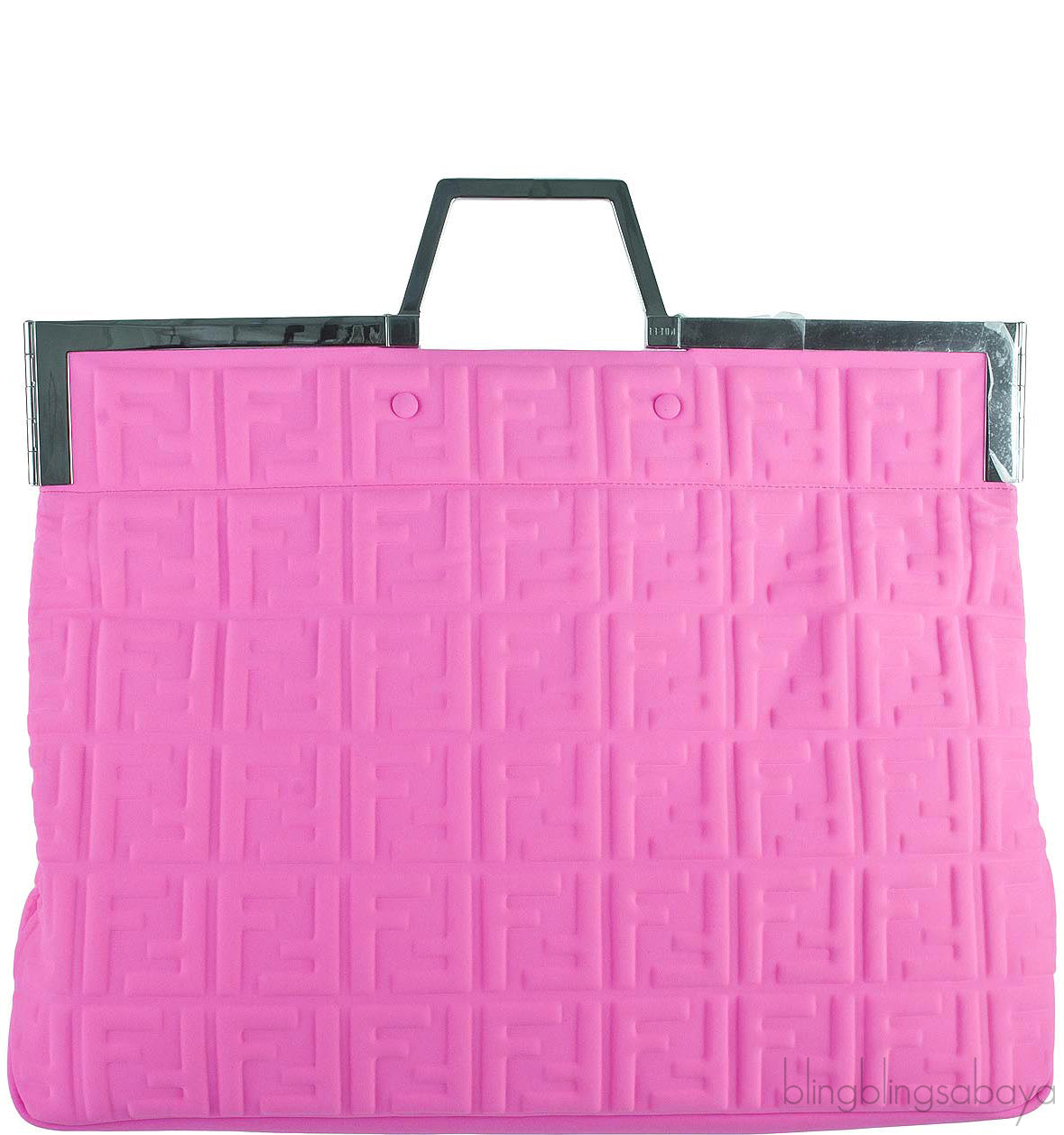 Flat Shopping Bag Neon Pink Large