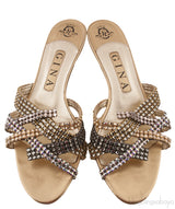 Tri-color Crystal Mini Kitten Heels