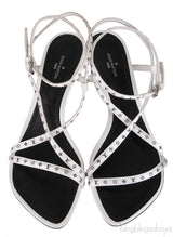 White Monogram Citizen Strappy Sandals