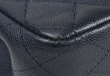 Classic Midnight Blue Medium Double Flap Bag GHW