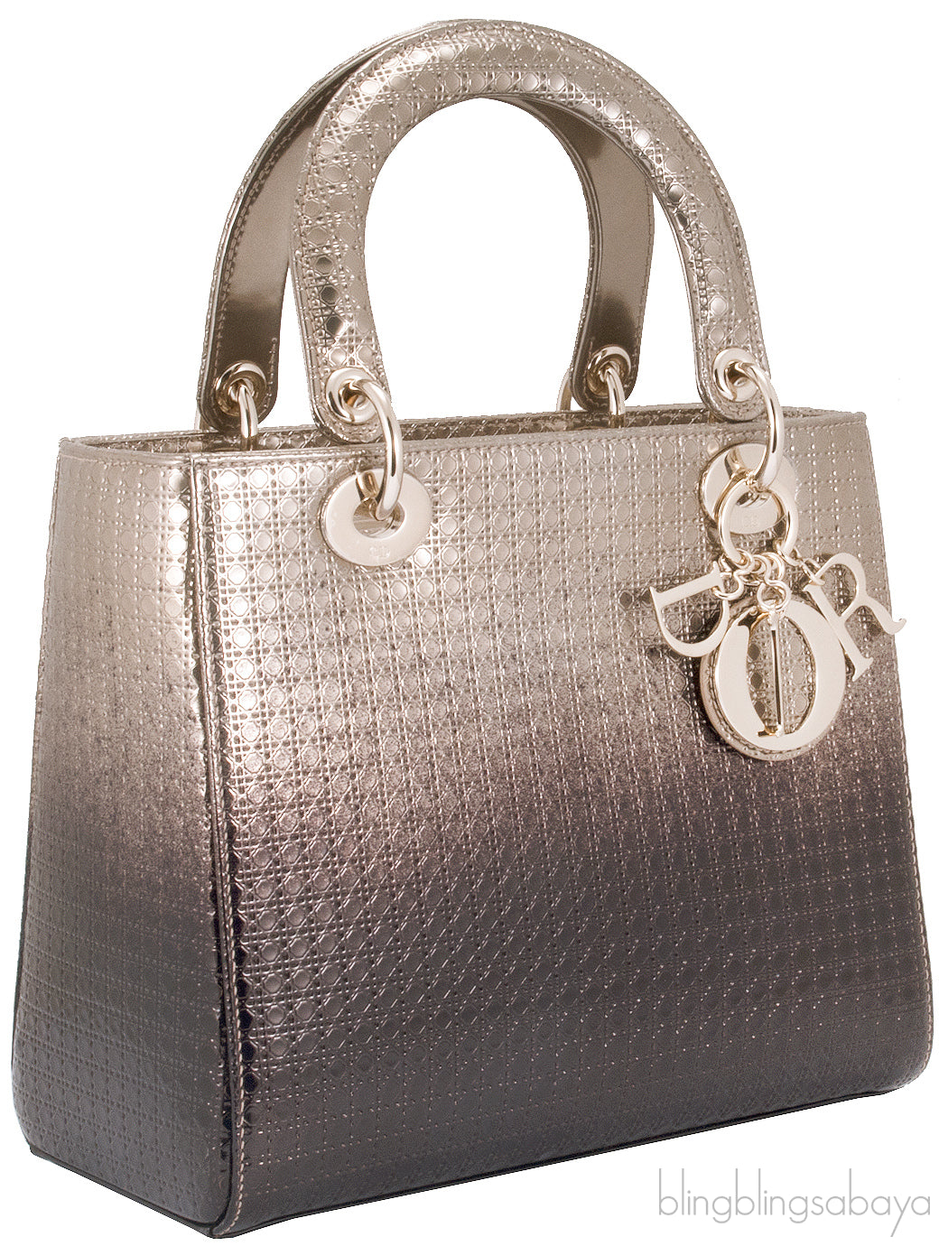 Lady Dior Gold Ebony Graded Metallic Bag