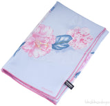 Blue Floral Square Silk Scarf