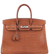 Birkin 35 Barenia Crocodile PHW
