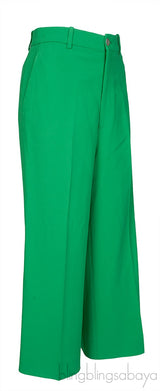 Plain Green Viscose Trouser