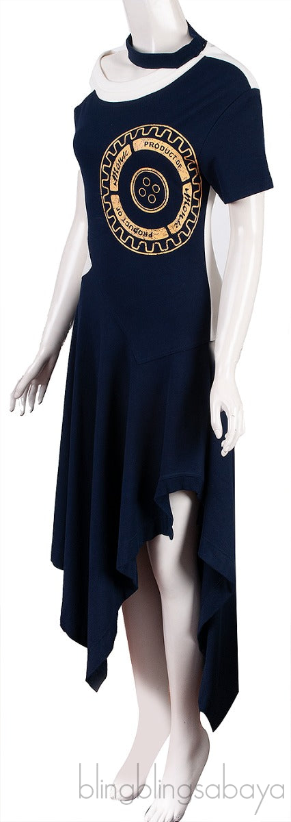 Color Block Asymmetrical Dress