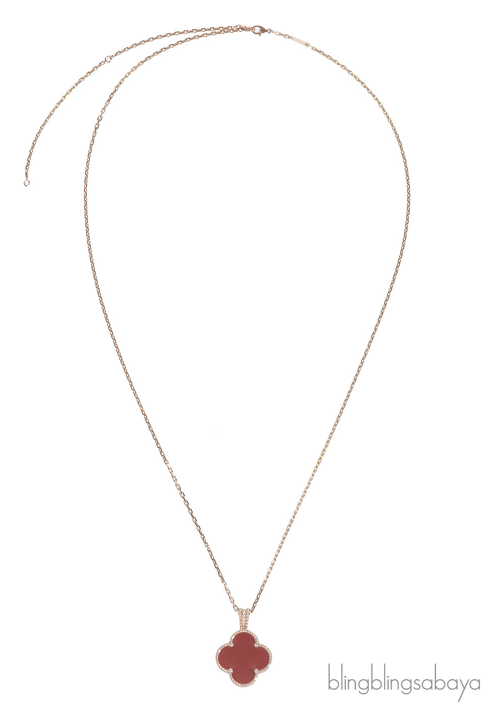 Van Cleef & Arpels Secret  Pendant Watch Carnelian Necklace