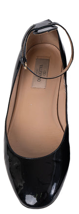Valentino Garavani Black Patent Leather Ballet Flat 37.5
