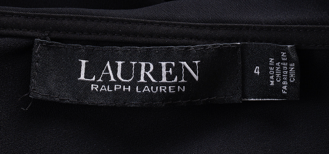Lauren Ralph Laurent Black Cape Jumpsuit S