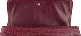 Classic Bordeaux Crocodile Jumbo Bag