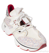 Christian Louboutin White Glitter Donna Sneakers