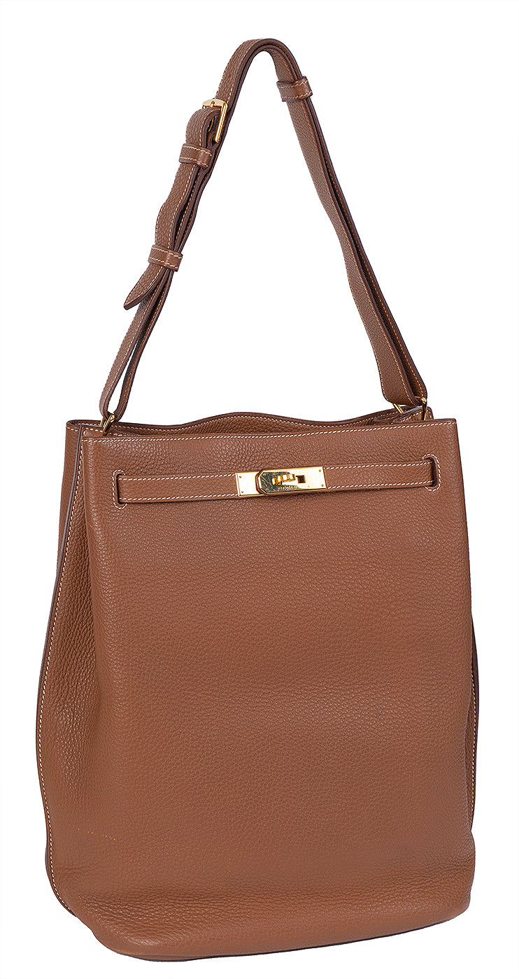 Hermes So Kelly 26 Gold Taurillon Clemence GHW
