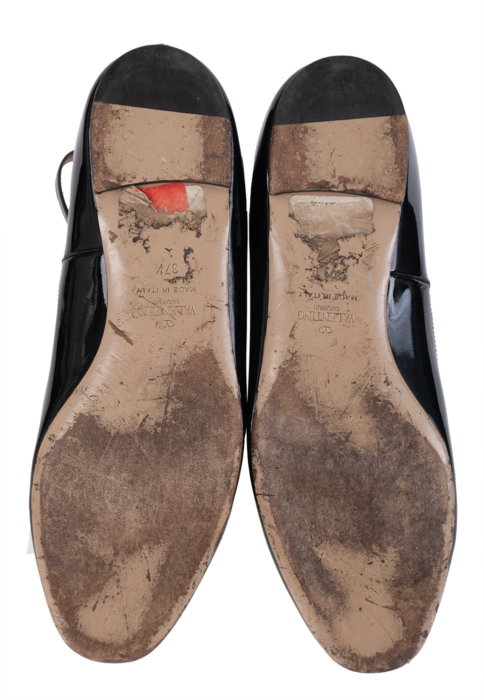 Valentino Garavani Black Patent Leather Ballet Flat 37.5