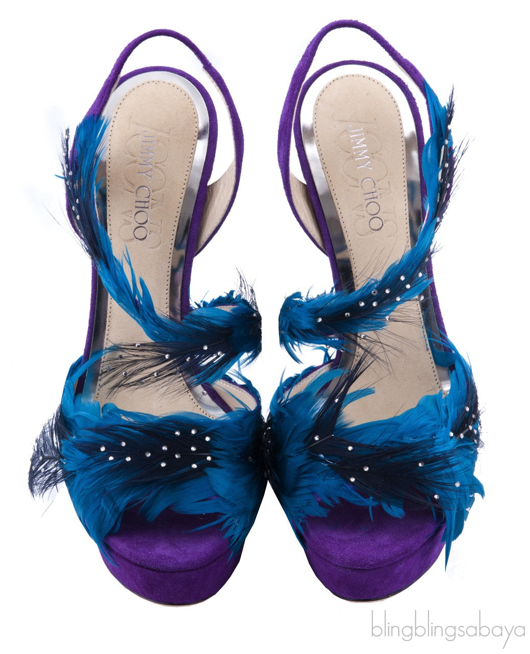 Marlene Feather and Suede Sandals