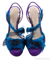 Marlene Feather and Suede Sandals