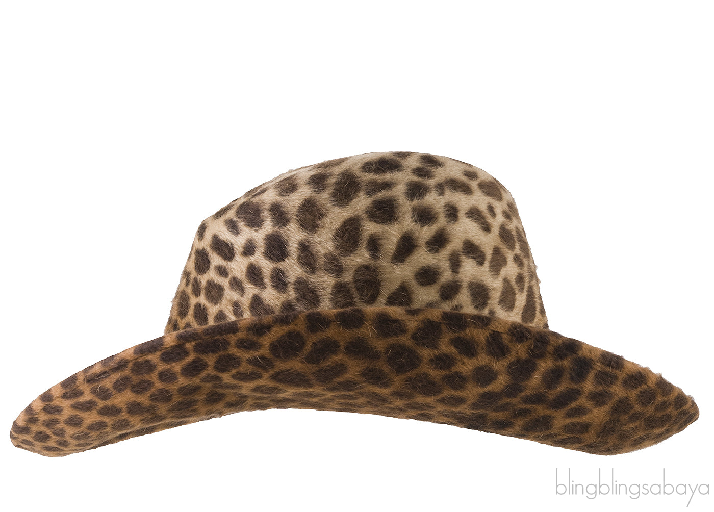 Leopard Print Wide Brim Hat
