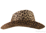 Leopard Print Wide Brim Hat