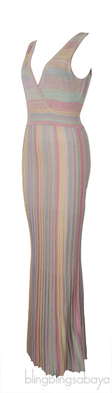 Mylene Striped Knit Maxi Dress