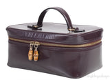 Plum Vanity Leather Bag