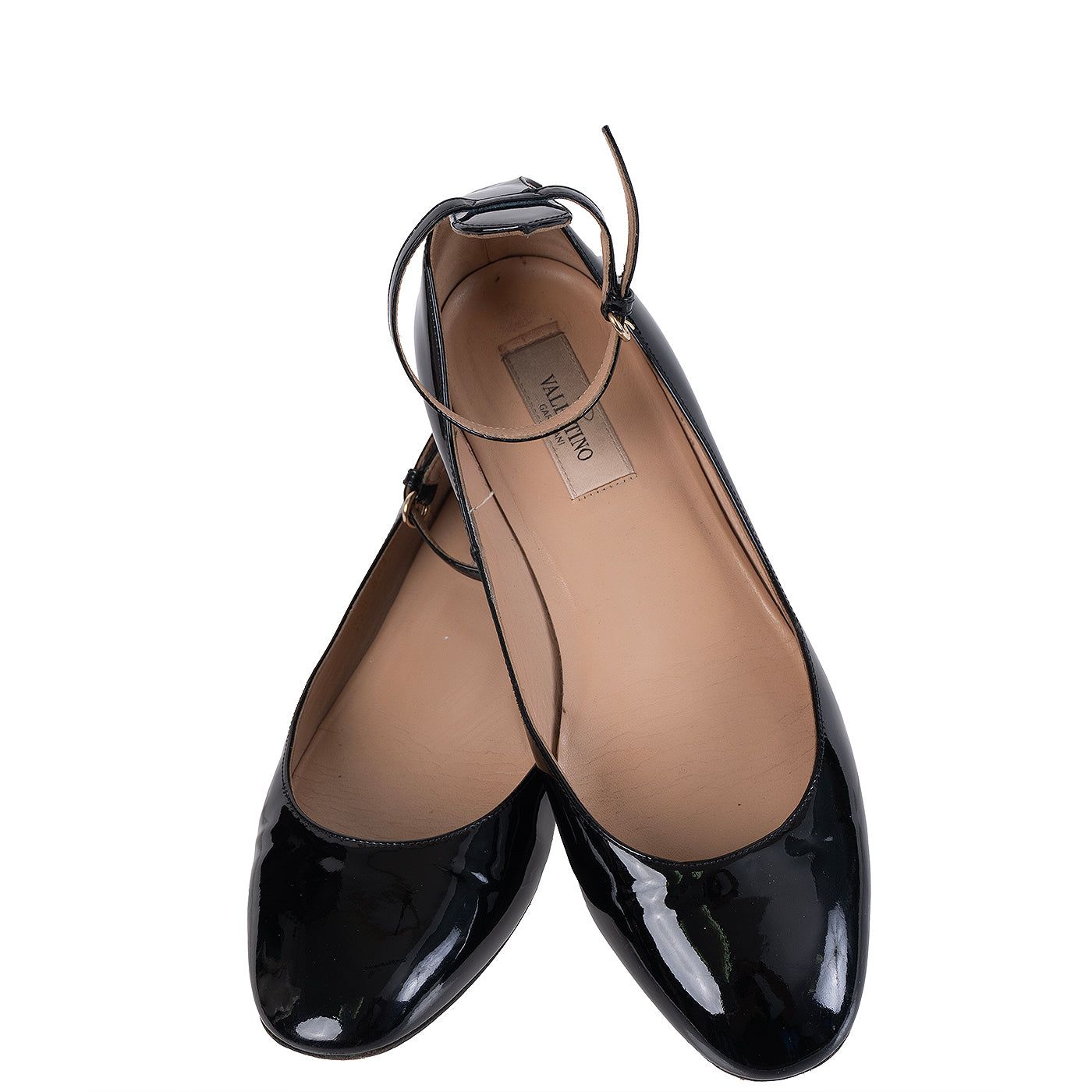 Valentino Garavani Black Patent Leather Ballet Flat 37.5