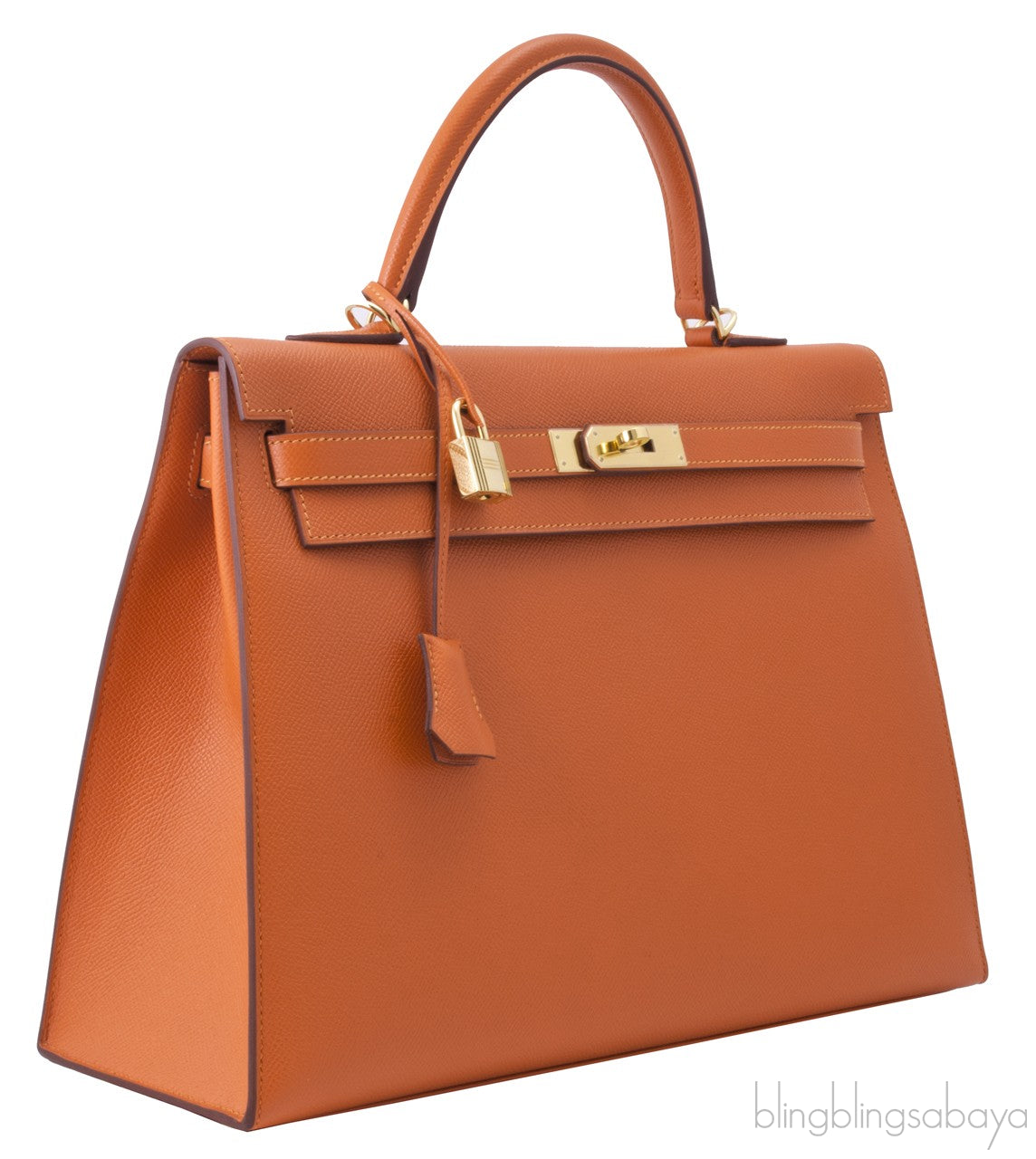 Kelly 35 Orange Epsom Sellier