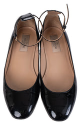 Valentino Garavani Black Patent Leather Ballet Flat 37.5