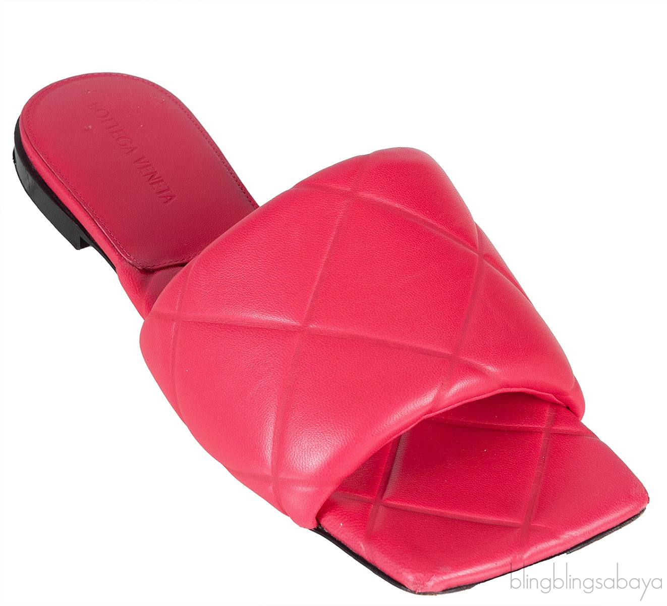 Bottega Veneta Fuchsia BV Rubber Lido Sandals