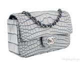 Grey Bi-Color Croc Mini Bag
