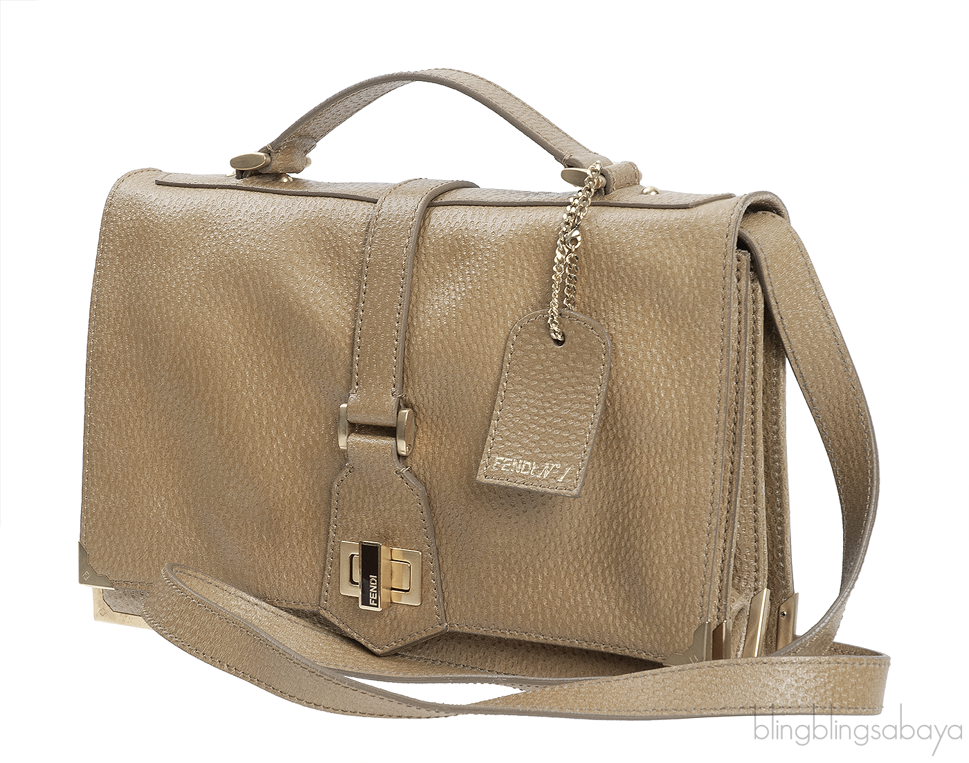 Fendi Brown Clutch Shoulder Bag